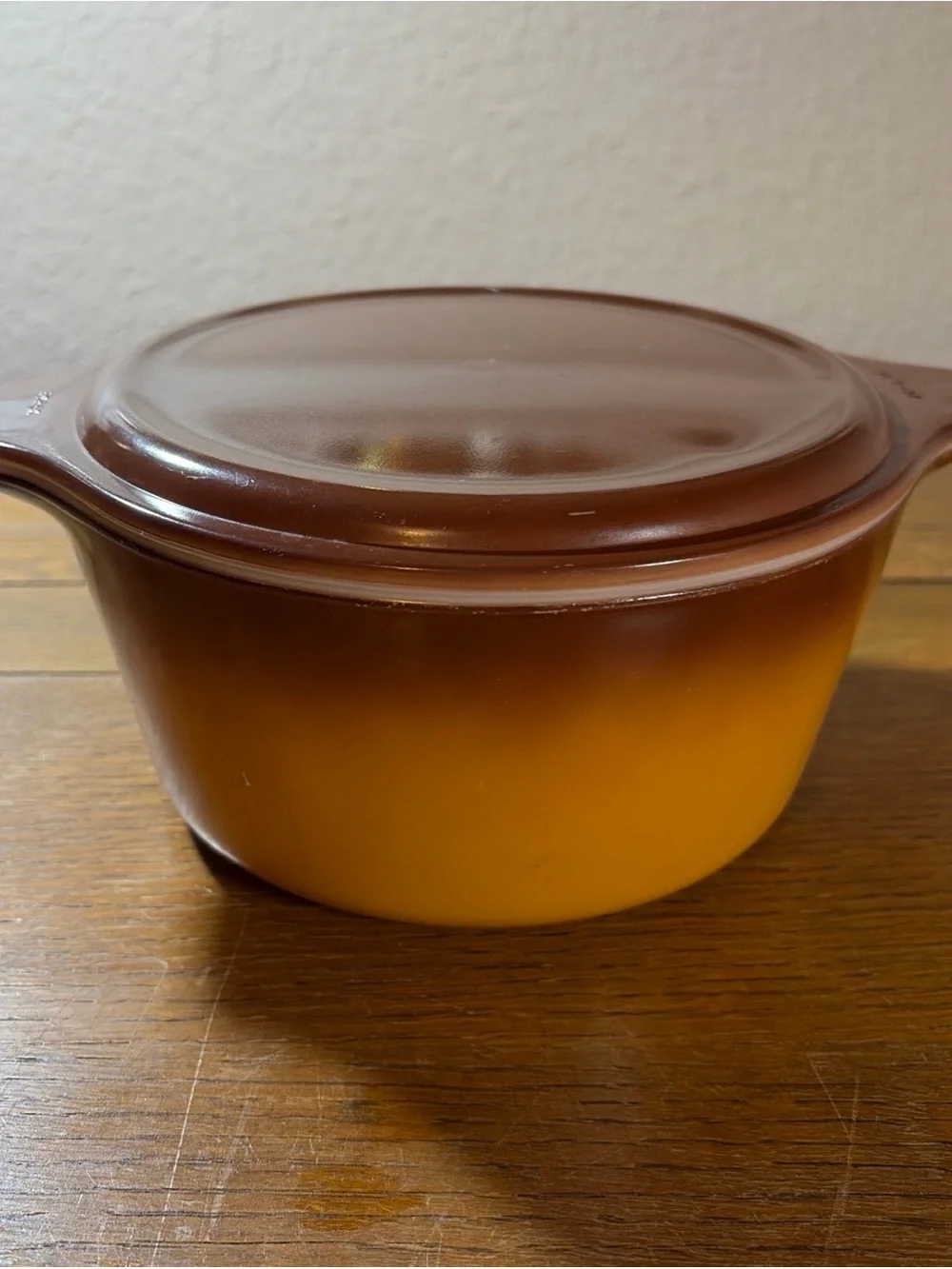 Vintage Pyrex Old Orchard Brown 1.5 Quart Casserole Dish With Lid 474